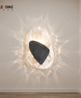 Wall Light Metal Black & Gold Glass 01-4231