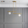 2 Chandelier Metal Gold With White Ball (G9~2/G9~3) | 01-5054