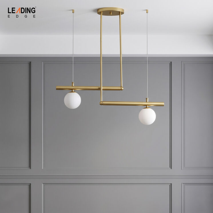 Chandelier Metal Gold With White Ball (G9~2/G9~3) | 01-5054