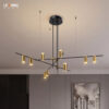 Chandelier-Metal Black With Bronze | 01-5242