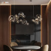 3 Chandelier Meta With Glass | 01-5229