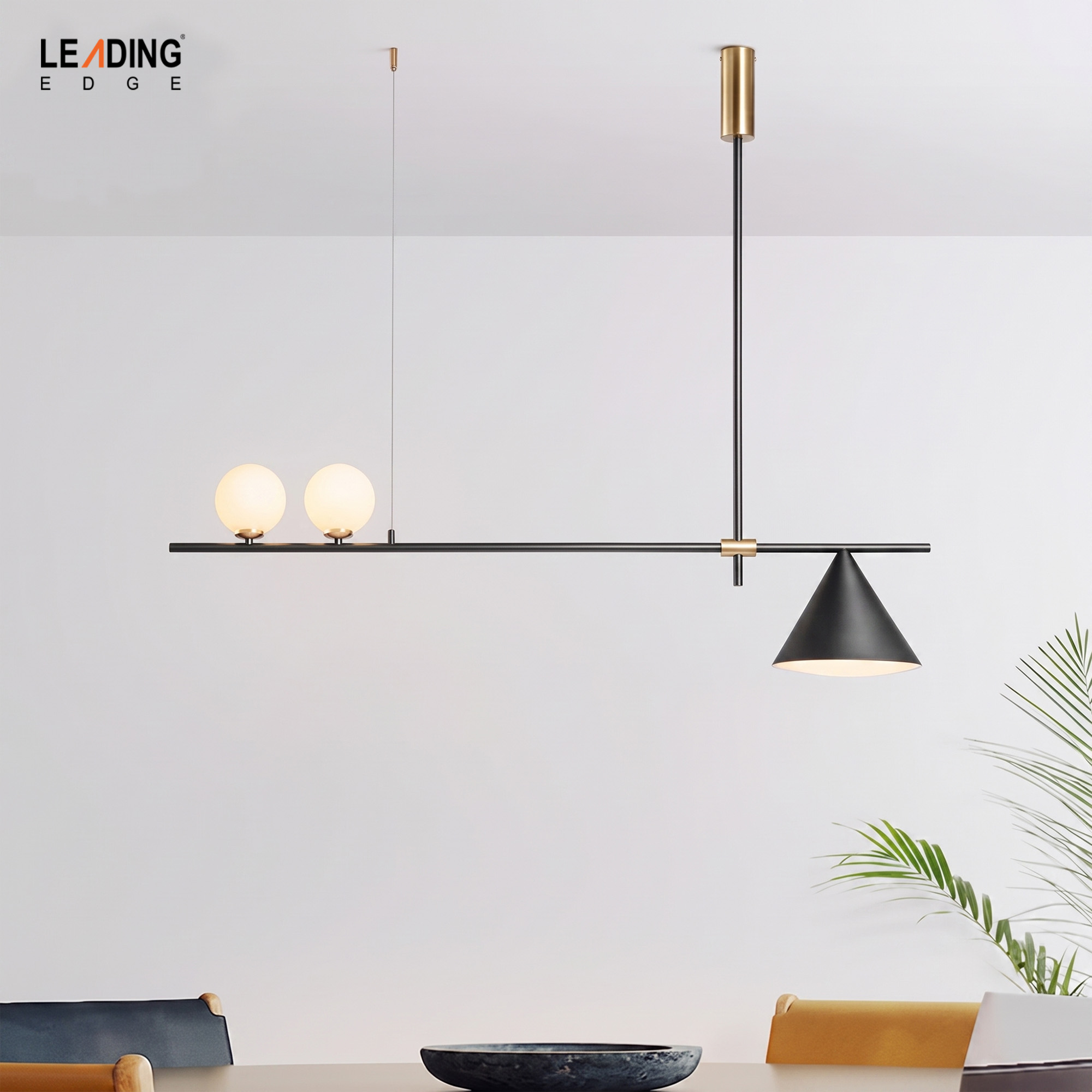 3 Chandelier Black & Bronze Gold | 01-5047