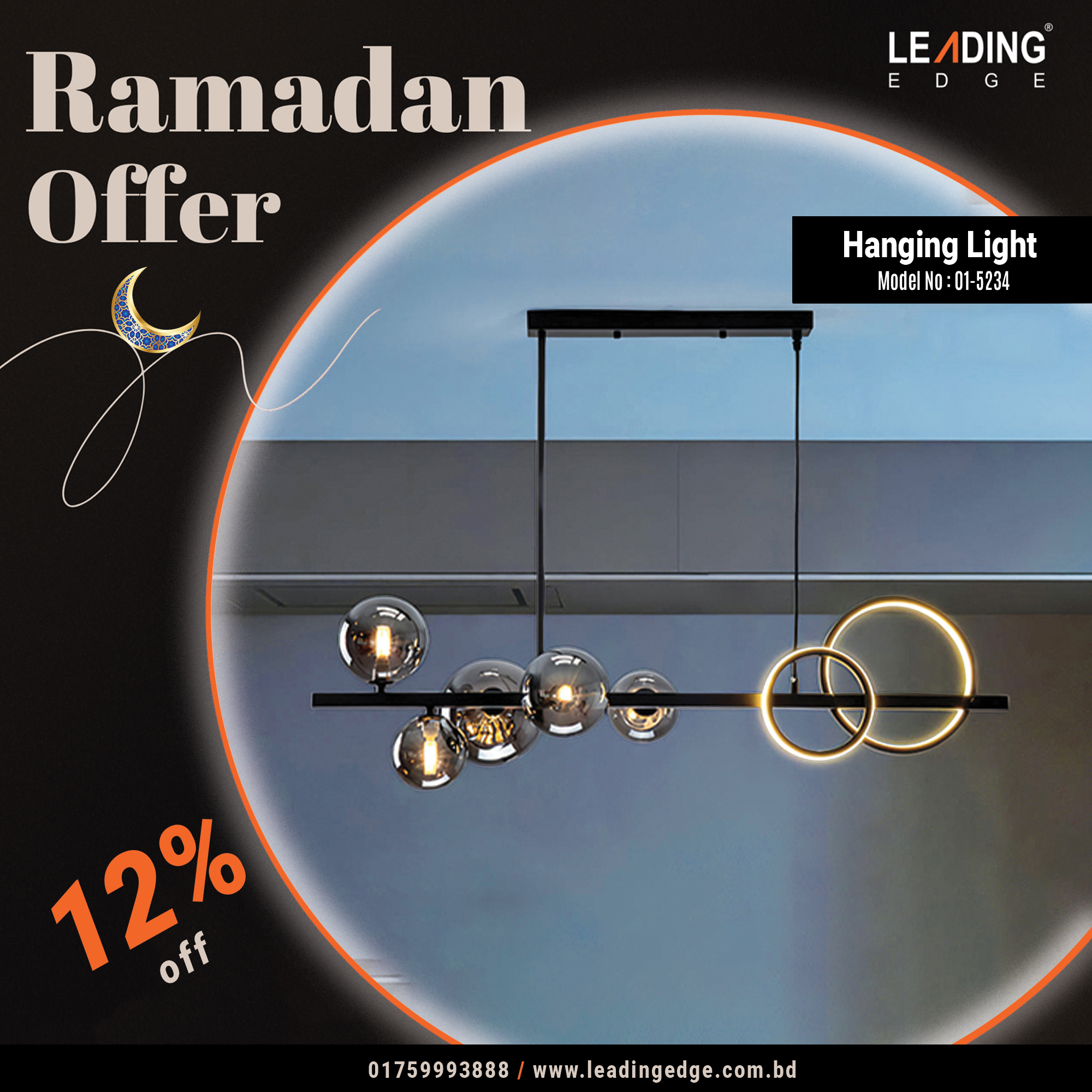 Chandelier Metal With Black 01-5234